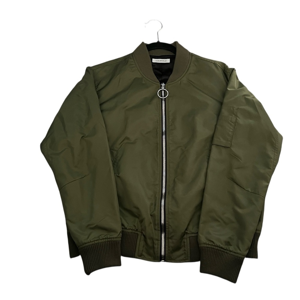 Good American Olive Bomber Jacket